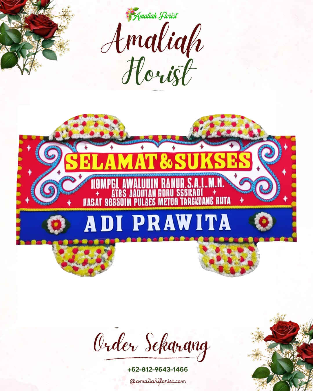 Papan Bunga Ucapan Selamat Burneh